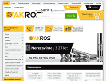 Tablet Screenshot of akros.cz